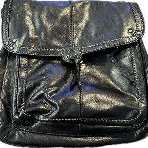 The Sak Black Leather Backpack